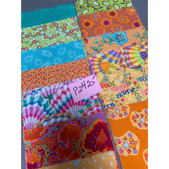 28 Precut Quilting Fabric Squares 5" Bright Patterns & Colors Cotton Patchwork - Picture 13 of 13